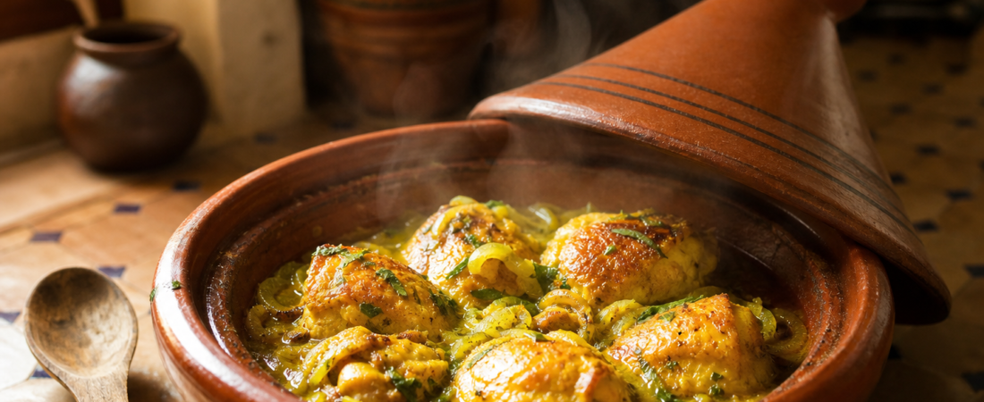 Tajine de poulet aux olives et citron confit : recette marocaine facile